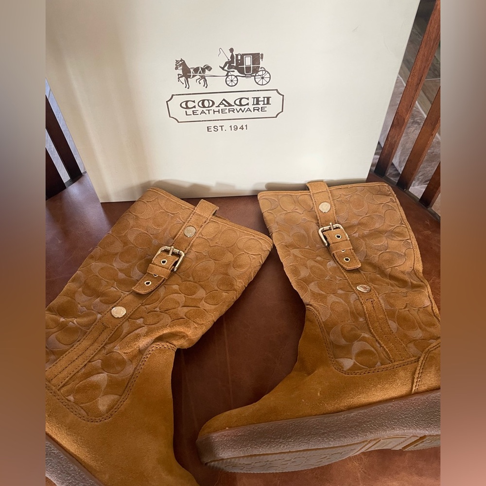 Coach Tan Leather Boots